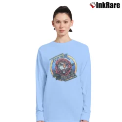 Women’s Robert Hunter 1975 Tiger Rose Grateful Dead Long-Sleeve Top in light blue | Sleek, Versatile, All-Season