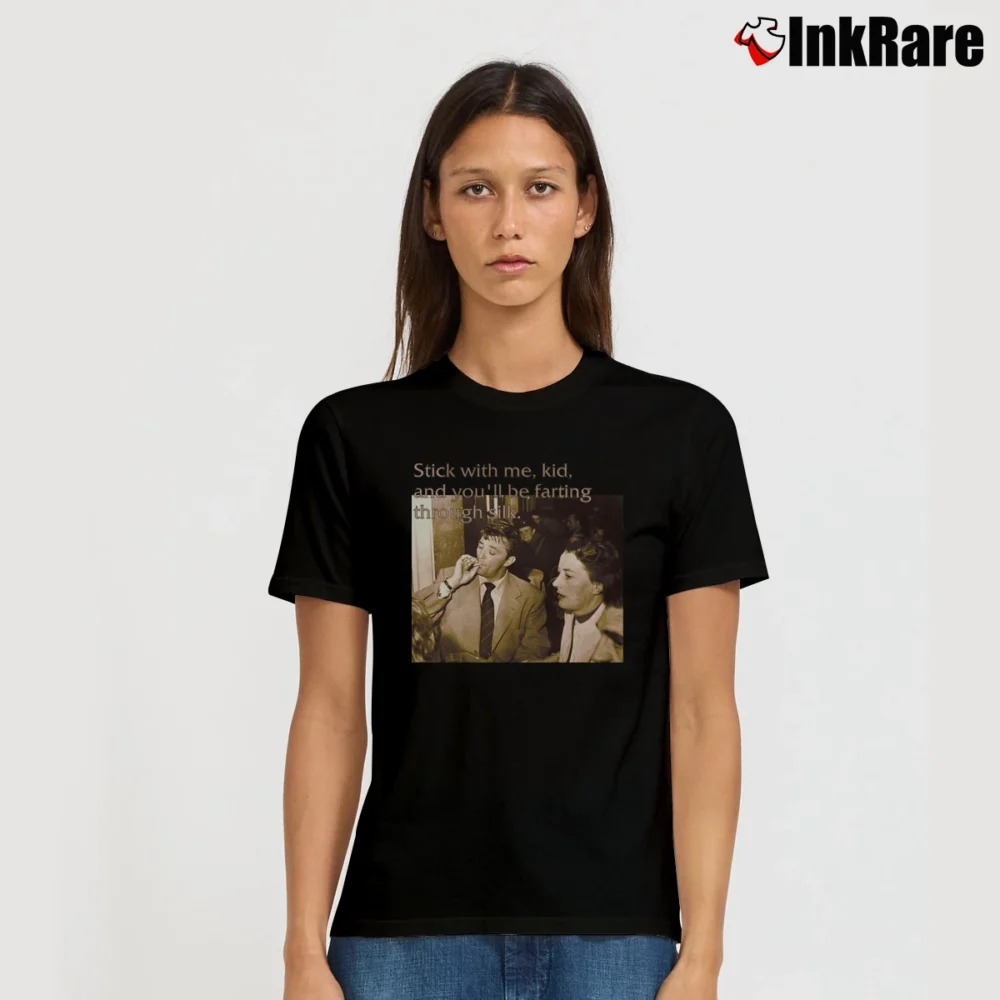 Women’s Robert Mitchum Quote Signature T-Shirt in black | Soft, Flattering Fit
