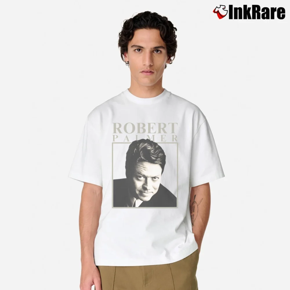 Men’s robert palmer retro 80s addicted to love music Classic T-Shirt in white | Soft, Breathable Everyday Wear