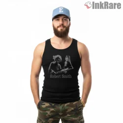 Robert Smith The Cure Dark Stage Shirt on black tank top for men graphic tee