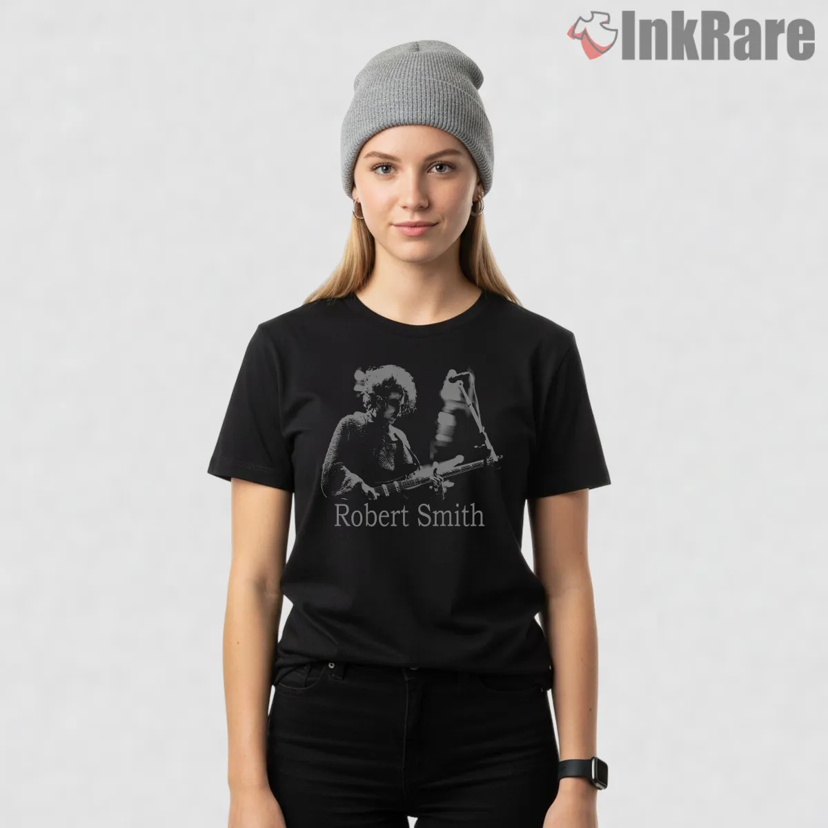 Robert Smith The Cure Dark Stage Short Sleeve Black Robert Smith The Cure Dark Stage Shirt on black short sleeve shirt for women graphic tee