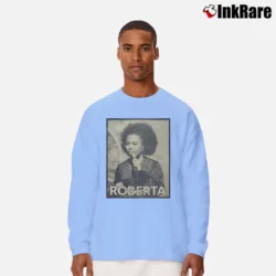 Men’s roberta flack classic style soul music legend Long-Sleeve Shirt in light blue | Sleek, Lightweight, Year-Round Wear