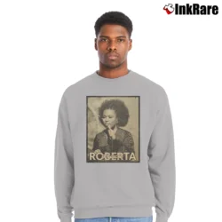 Men’s roberta flack classic style soul music legend Crewneck Sweatshirt in sport grey | Cozy Fabric, Clean Style