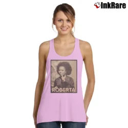 Women’s roberta flack classic style soul music legend Tank Top in light pink | Lightweight, Movement-Friendly
