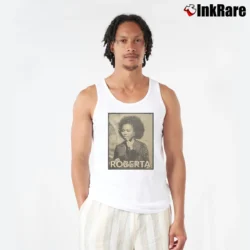 Men’s roberta flack classic style soul music legend Tank Top in white | Breathable, Active-Friendly Design