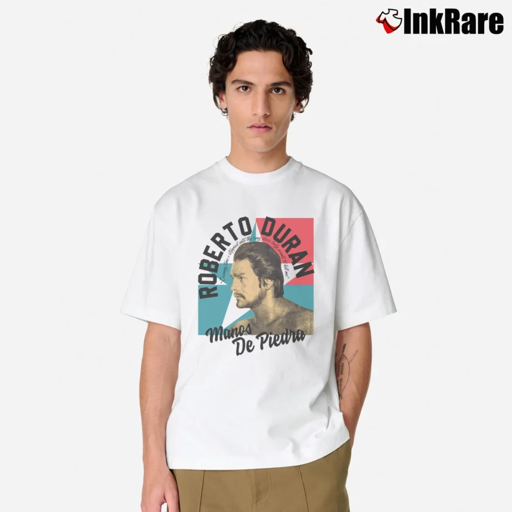 Men’s Roberto Duran Wanted To Kill Classic T-Shirt in white | Soft, Breathable Everyday Wear