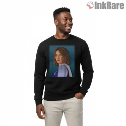 Robin Buckley Retro Portrait Hawkins Shirt on graphic shirt for men graphic tee