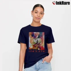 Women’s robin trower guitar maestro blues rock icon Signature T-Shirt in navy | Soft, Flattering Fit