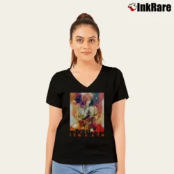 Women’s robin trower guitar maestro blues rock icon V-Neck Tee in black | Chic Neckline, Soft Texture