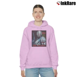 Women’s Robocop Retro Movie Magic Cozy Hoodie in light pink | Warm, Structured, Stylish