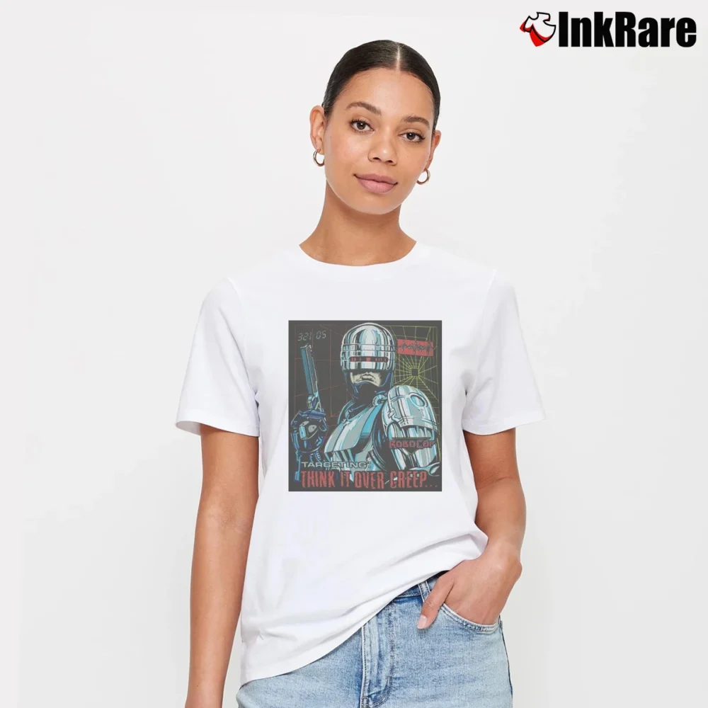 Women’s Robocop Retro Movie Magic Signature T-Shirt in white | Soft, Flattering Fit
