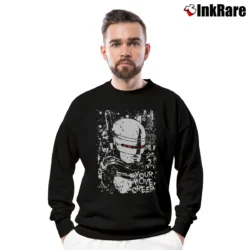 Men’s RoboCop Your Move Creep Crewneck Sweatshirt in black | Cozy Fabric, Clean Style