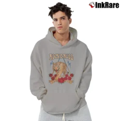 Men’s Rock N Roll Tiger Graphic Pullover Hoodie in sport grey | Cozy, Durable, Modern Fit