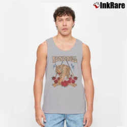 Men’s Rock N Roll Tiger Graphic Tank Top in sport grey | Breathable, Active-Friendly Design