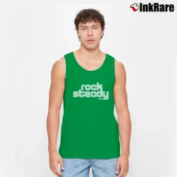 Men’s Rock Steady Retro Graphic Tank Top in irish green | Breathable, Active-Friendly Design