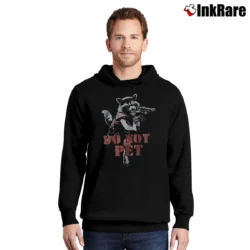 Men’s Rocket Raccoon Do Not Pet Marvel Pullover Hoodie in black | Cozy, Durable, Modern Fit