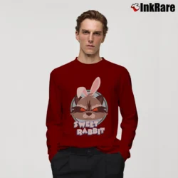 Men’s Rocket Raccoon Easter Bunny Sweet Rabbit Marvel Long-Sleeve Shirt in maroon | Sleek, Lightweight, Year-Round Wear