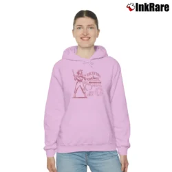Women’s Rockford Peaches Baseball Team for Vintage Fans Cozy Hoodie in light pink | Warm, Structured, Stylish