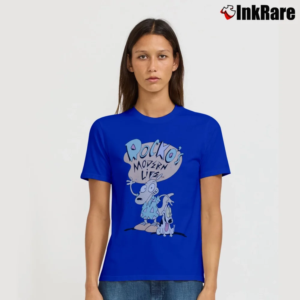 Women’s Rockos Modern Life Signature T-Shirt in royal blue | Soft, Flattering Fit