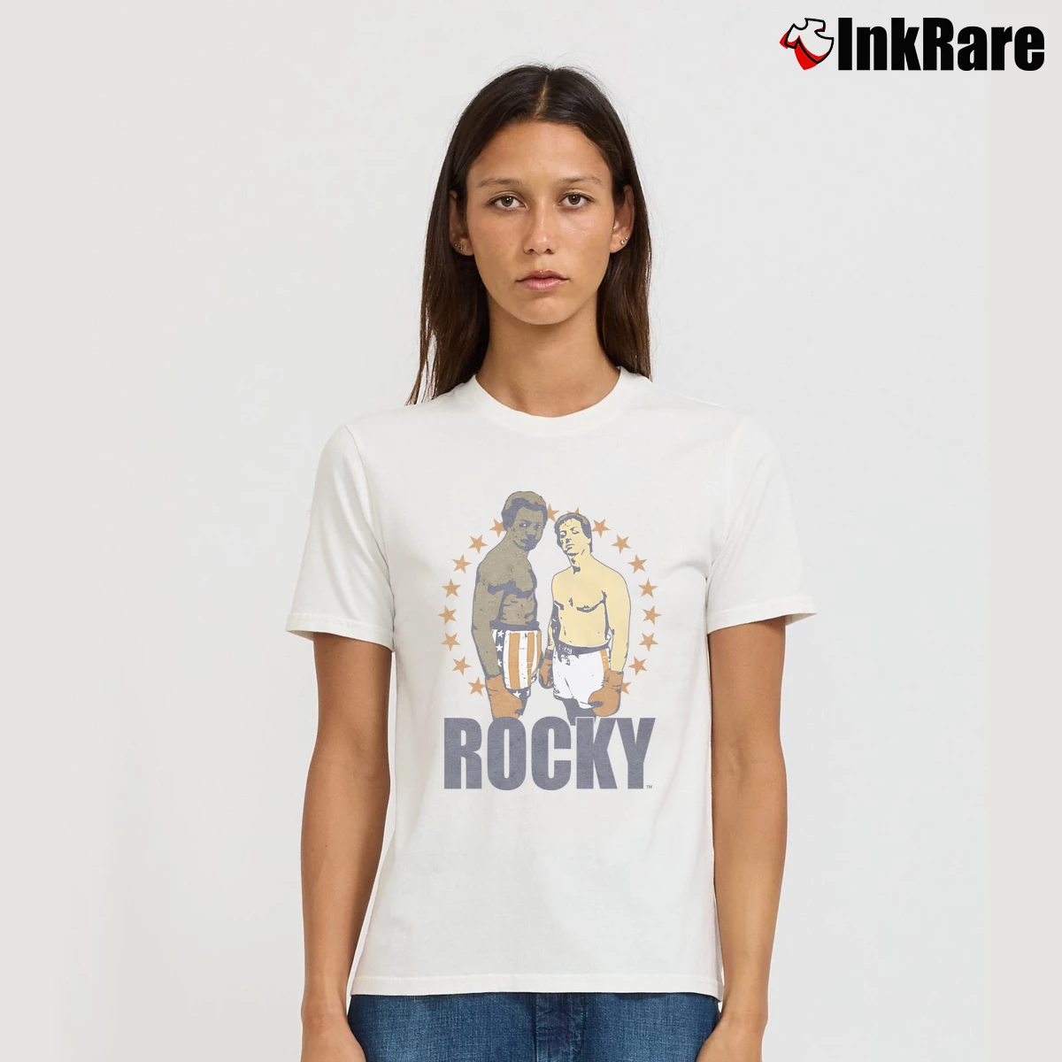 Rocky Balboa Apollo Creed Women’s Tee in white – Effortless Style Women’s Rocky Balboa Apollo Creed T-Shirt in white | Soft, Flattering Fit