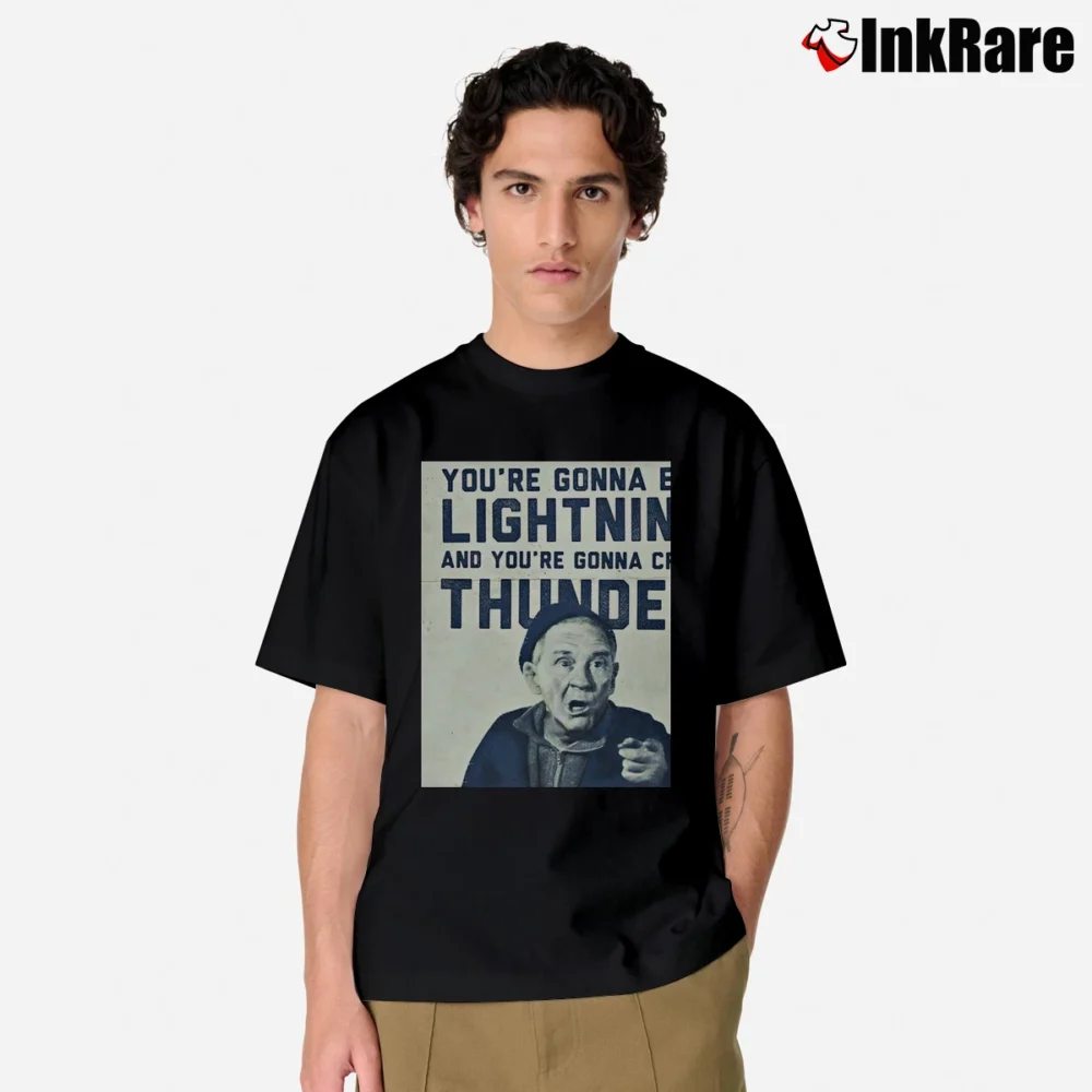 Men’s Rocky Balboa Eat Lightning Crap Thunder Classic T-Shirt in black | Soft, Breathable Everyday Wear