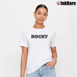 Women’s Rocky Balboa Movie Logo T-Shirt in white | Soft, Flattering Fit