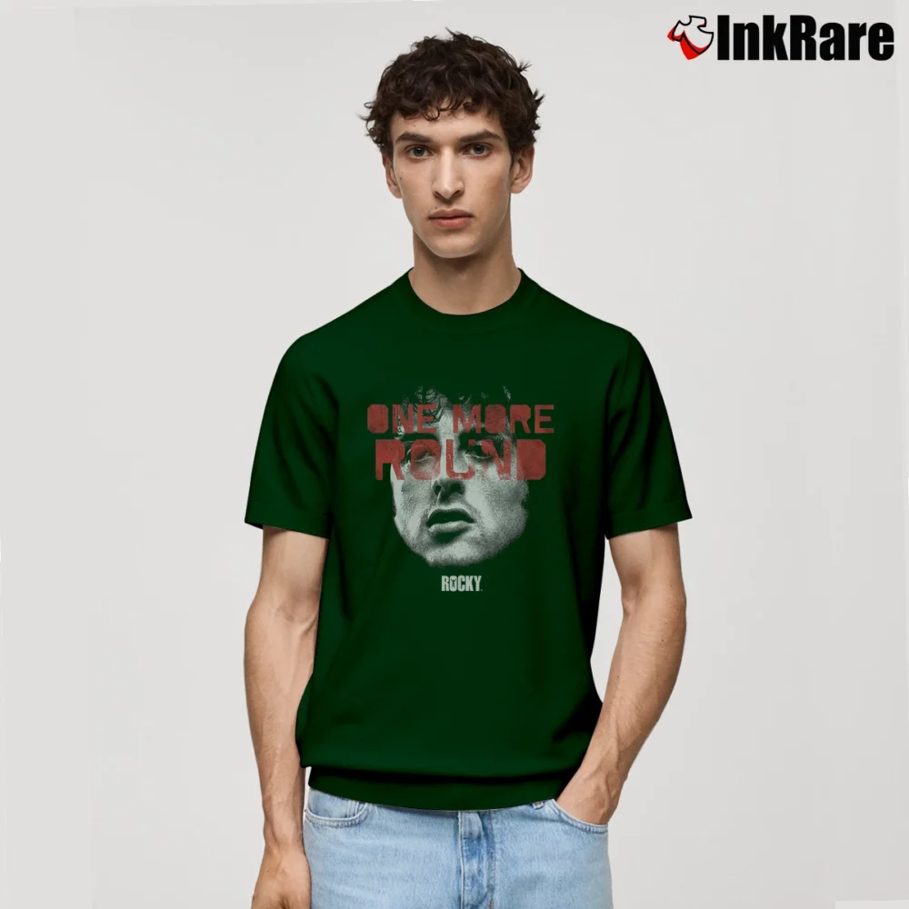 Men’s Rocky Balboa One More Round Classic T-Shirt in forest green | Soft, Breathable Everyday Wear