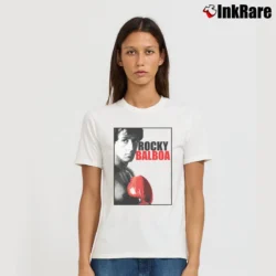 Women’s Rocky Balboa Sylvester Stallone T-Shirt in white | Soft, Flattering Fit