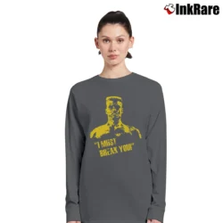 Women’s Rocky Ivan Drago I Must Break You Long-Sleeve Top in charcoal | Sleek, Versatile, All-Season