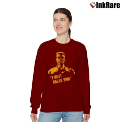 Women’s Rocky Ivan Drago I Must Break You Relaxed Sweatshirt in maroon | Soft, Laid-Back Vibe