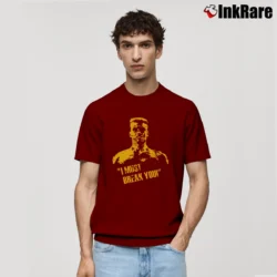 Men’s Rocky Ivan Drago I Must Break You Classic T-Shirt in maroon | Soft, Breathable Everyday Wear