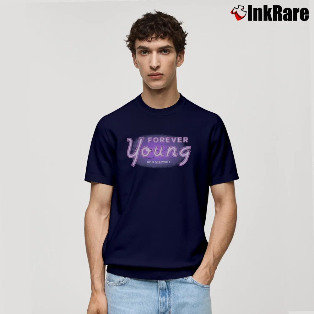 Men’s Rod Stewart Forever Classic T-Shirt in navy | Soft, Breathable Everyday Wear