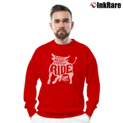 Men’s Rodeo Bull Arfar Crewneck Sweatshirt in red | Cozy Fabric, Clean Style
