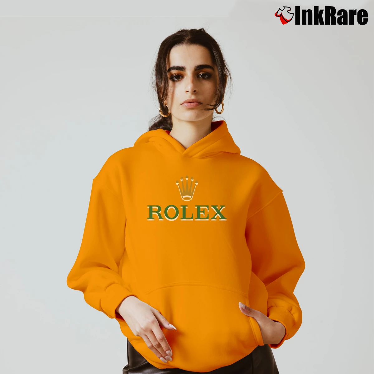 Women’s Rolex Sa Logo Cozy Hoodie in orange | Warm, Structured, Stylish