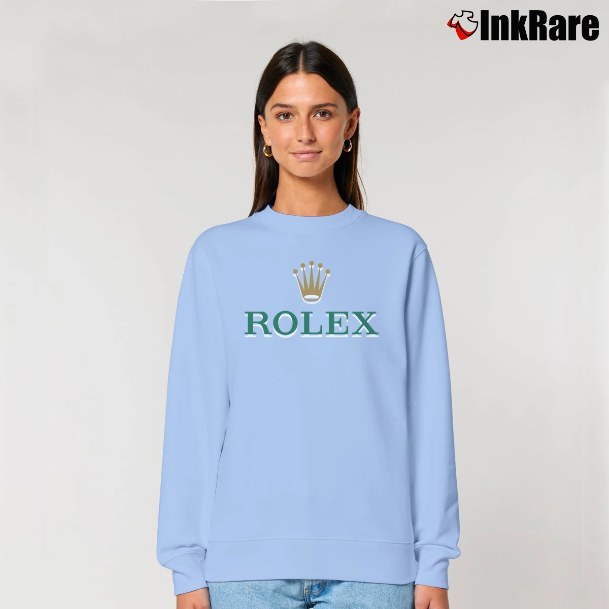 Women’s Rolex Sa Logo Relaxed Sweatshirt in light blue | Soft, Laid-Back Vibe