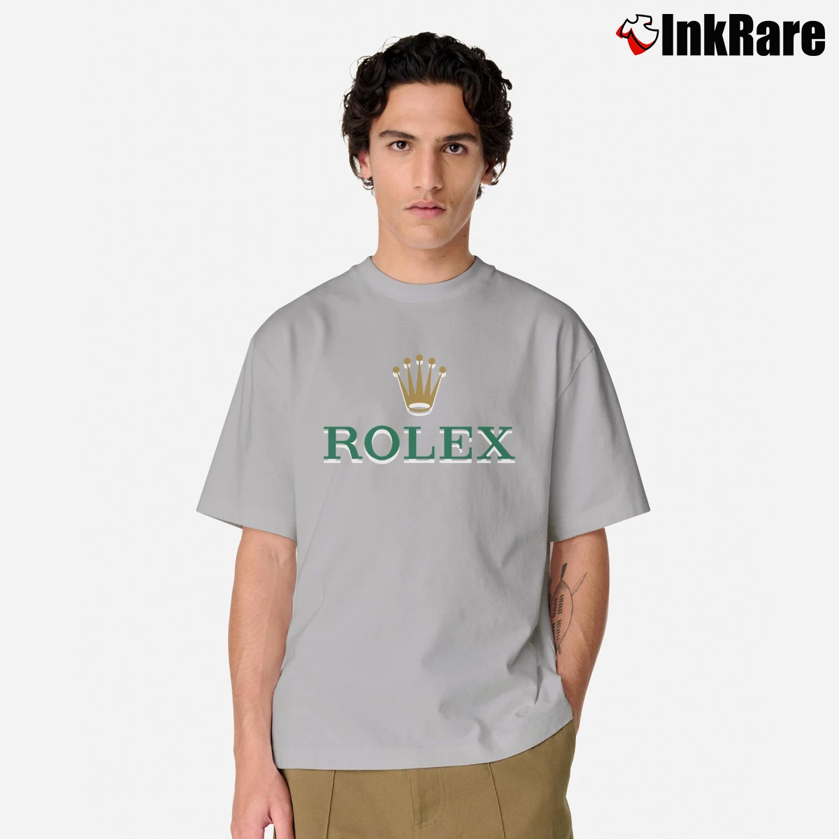 Men’s Rolex Sa Logo Classic T-Shirt in sport grey | Soft, Breathable Everyday Wear