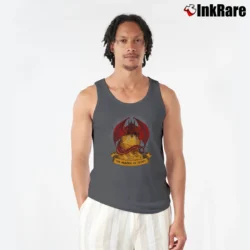 Men’s Roll Dragon D20 Dice RPG Tank Top in charcoal | Breathable, Active-Friendly Design