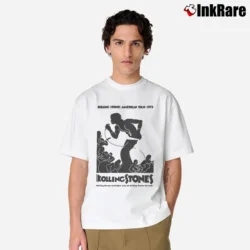 Men’s Rolling Stones 1972 American Tour Vintage Rock Classic T-Shirt in white | Soft, Breathable Everyday Wear
