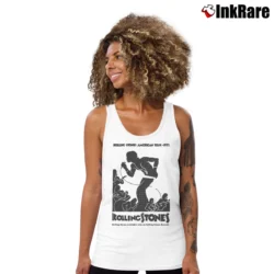 Women’s Rolling Stones 1972 American Tour Vintage Rock Tank Top in white | Lightweight, Movement-Friendly