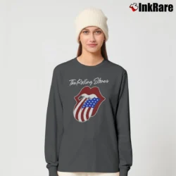 Women’s Rolling Stones 1981 North American Tour Concert Long-Sleeve Top in charcoal | Sleek, Versatile, All-Season