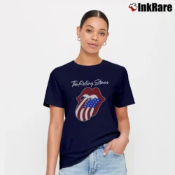 Women’s Rolling Stones 1981 North American Tour Concert Signature T-Shirt in navy | Soft, Flattering Fit