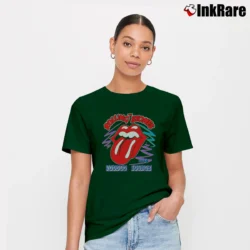 Women’s Rolling Stones 1994 Voodoo Lounge Tour Signature T-Shirt in forest green | Soft, Flattering Fit