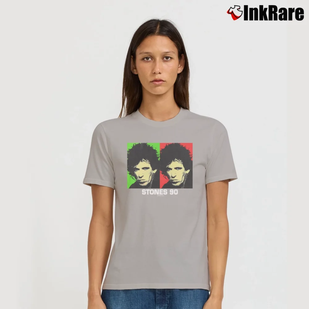 Women’s Rolling Stones 90s Keith Richards Tour Signature T-Shirt in sport grey | Soft, Flattering Fit