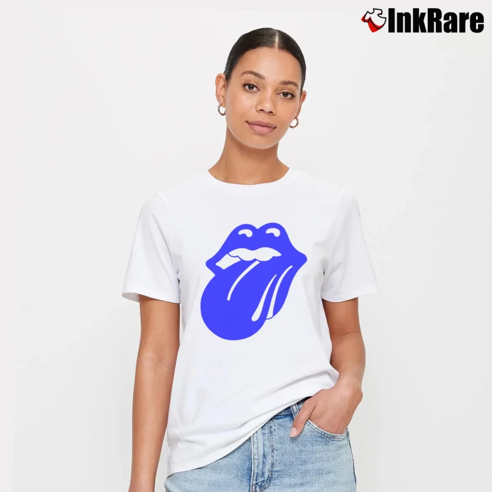 Women’s Rolling Stones Blue Lonesome 1972 Signature T-Shirt in white | Soft, Flattering Fit