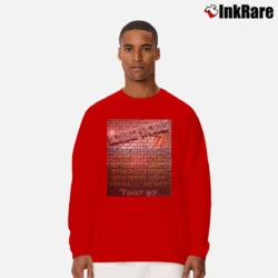 Men’s Rolling Stones Bridges To Babylon Tour Long-Sleeve Shirt in red | Sleek, Lightweight, Year-Round Wear