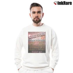 Men’s Rolling Stones Bridges To Babylon Tour Crewneck Sweatshirt in white | Cozy Fabric, Clean Style
