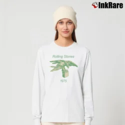 Women’s Rolling Stones Eagle With Amp 1975 for Classic Rock Fans Long-Sleeve Top in white | Sleek, Versatile, All-Season