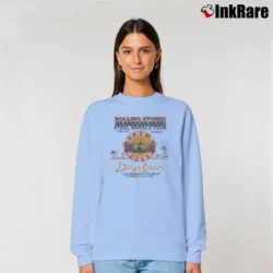Women’s Rolling Stones Guns N Roses Steel Wheels Living Colour Tour Relaxed Sweatshirt in light blue | Soft, Laid-Back Vibe