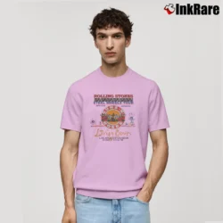 Men’s Rolling Stones Guns N Roses Steel Wheels Living Colour Tour Classic T-Shirt in light pink | Soft, Breathable Everyday Wear