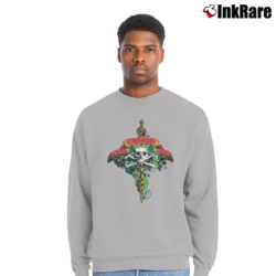 Men’s Rolling Stones Keith Richards And The X Pensive Winos Tour 1988 Crewneck Sweatshirt in sport grey | Cozy Fabric, Clean Style
